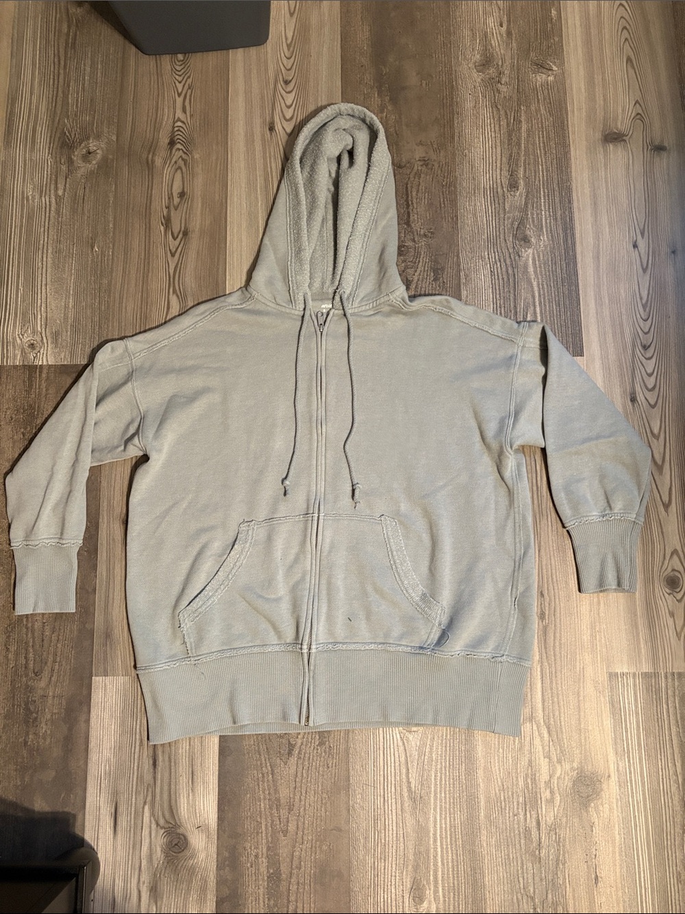 aerie women’s  Zip-Up Hoodie in Light Gray